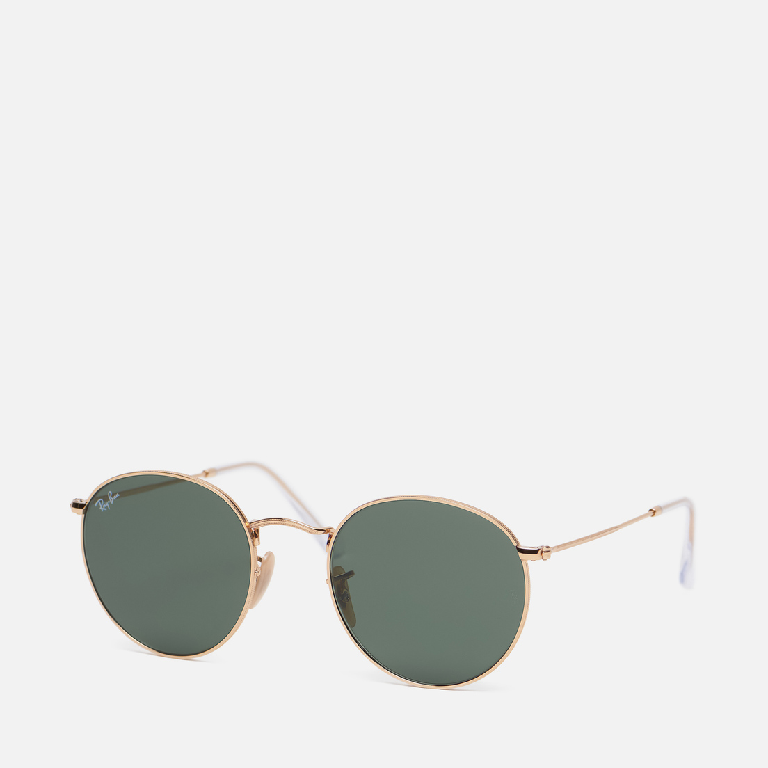 ray ban round green gold