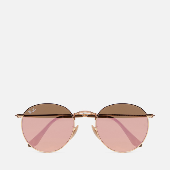 Солнцезащитные очки Ray-Ban Round Flat Lenses Shiny Gold/Copper Flash