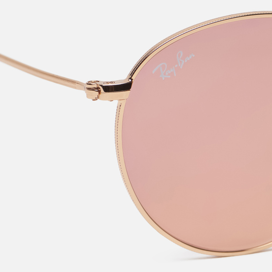 Солнцезащитные очки Ray-Ban Round Flat Lenses Shiny Gold/Copper Flash