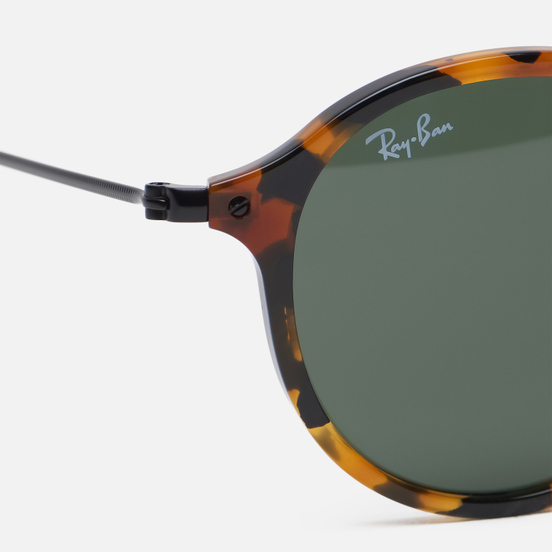 Солнцезащитные очки Ray-Ban Round Fleck Polished Tortoise/Black/Green Classic G-15