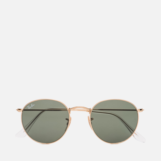 Солнцезащитные очки Ray-Ban Round Metal Polished Gold/Green Classic G-15