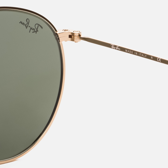 Солнцезащитные очки Ray-Ban Round Metal Polished Gold/Green Classic G-15