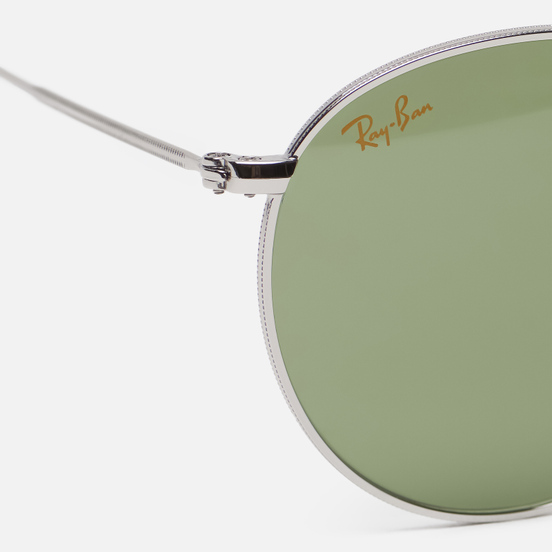 Солнцезащитные очки Ray-Ban Round Metal Legend Gold Silver/Light Green Classic