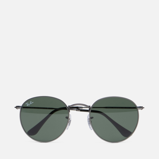 Солнцезащитные очки Ray-Ban Round Metal Matte Gunmetal/Green Classic G-15