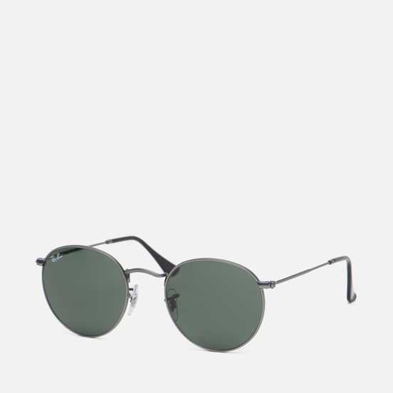 Солнцезащитные очки Ray-Ban Round Metal Matte Gunmetal/Green Classic G-15