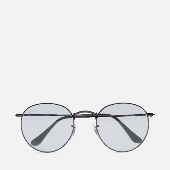 Солнцезащитные очки Ray-Ban Round Solid Evolve Gunmetal/Light Blue/Dark Violet Photochromic Evolve