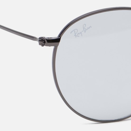 Солнцезащитные очки Ray-Ban Round Solid Evolve Gunmetal/Light Blue/Dark Violet Photochromic Evolve