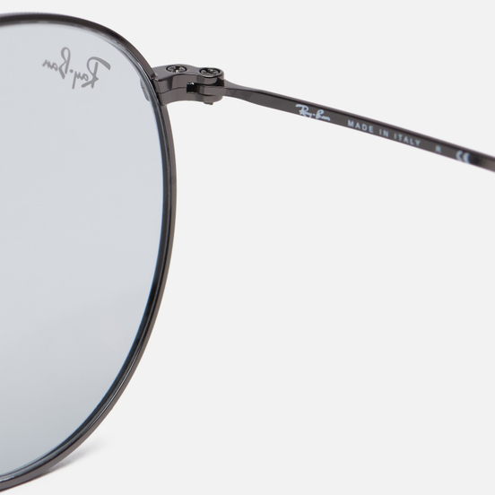 Солнцезащитные очки Ray-Ban Round Solid Evolve Gunmetal/Light Blue/Dark Violet Photochromic Evolve