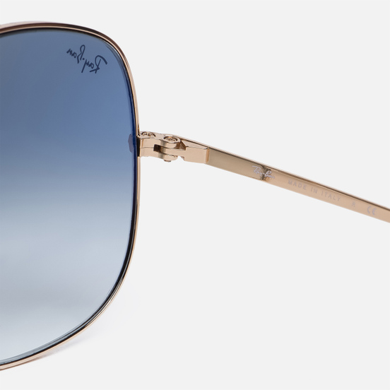 Солнцезащитные очки Ray-Ban The General Gold/Light Blue Gradient