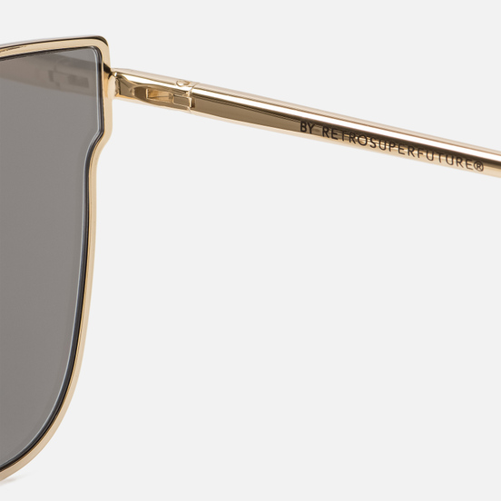 Солнцезащитные очки RETROSUPERFUTURE Lenz Flat Top Silver