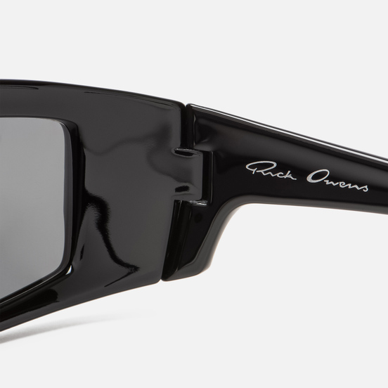 Солнцезащитные очки Rick Owens Rick Black Temple/Black Lens