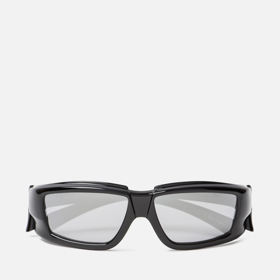 Солнцезащитные очки Rick Owens Rick Black Temple/Silver Lens