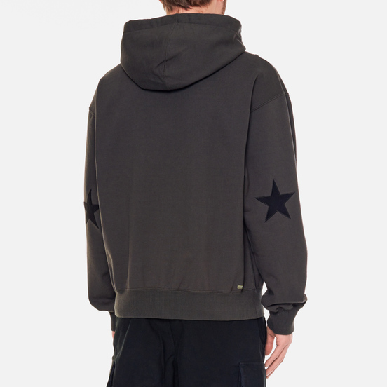 Мужская толстовка SOPHNET. Star Elbow Patched Wide Hoodie Charcoal Grey