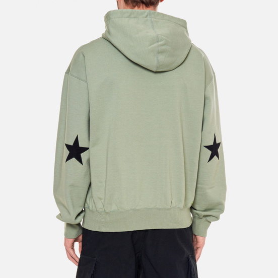 Мужская толстовка SOPHNET. Star Elbow Patched Wide Hoodie Green