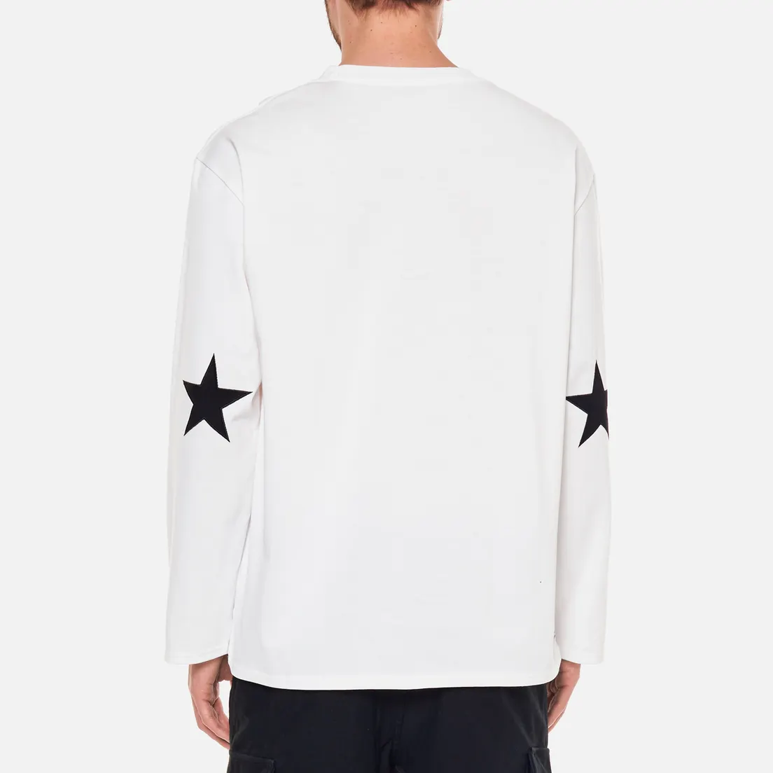 SOPHNET. Мужской лонгслив Baggy Star Elbow Patched