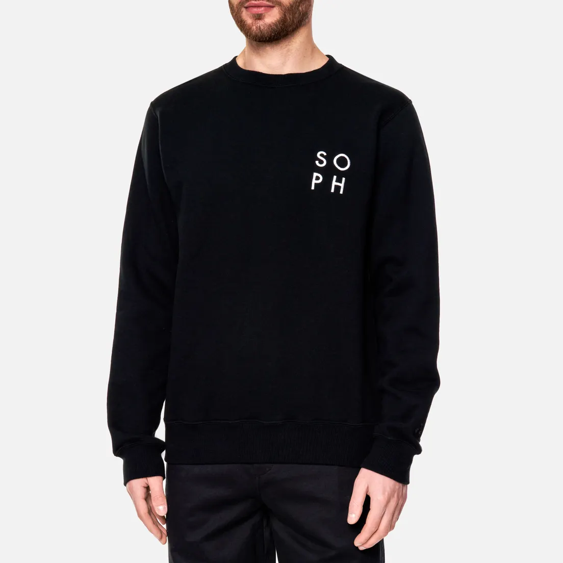 SOPHNET. Мужская толстовка Embroidery Crew Neck