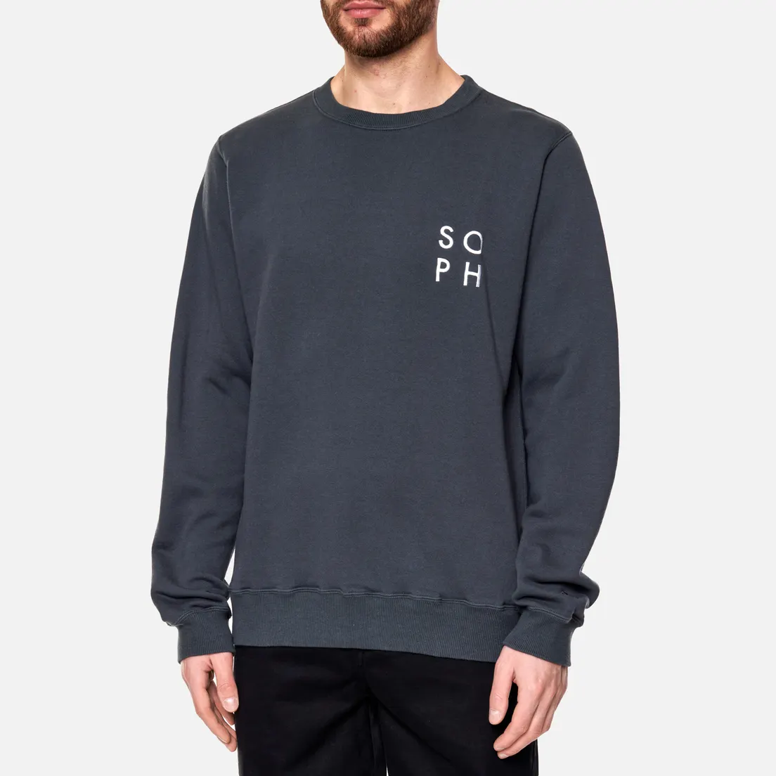 SOPHNET. Мужская толстовка Embroidery Crew Neck
