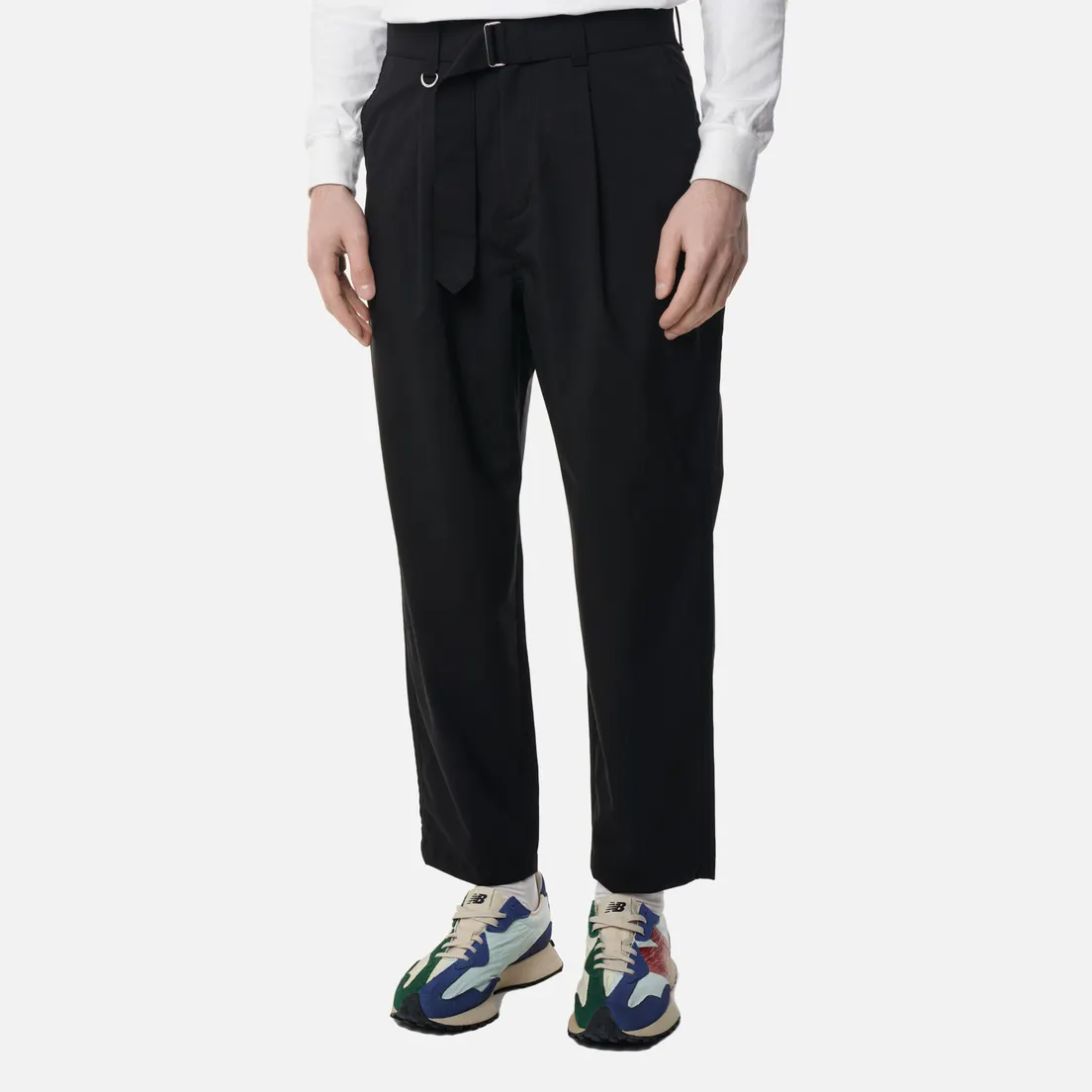 SOPHNET. Мужские брюки Wide Belted Baggy Tuck Tapered