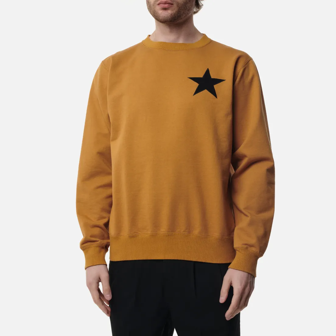 SOPHNET. Мужская толстовка Star Patched Crew Neck Sweat