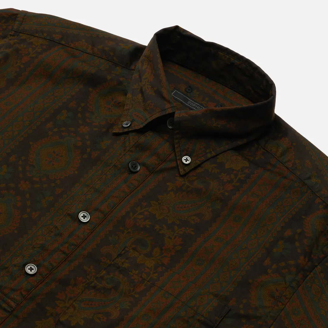 SOPHNET. Мужская рубашка Paisley Big Pullover B.D.