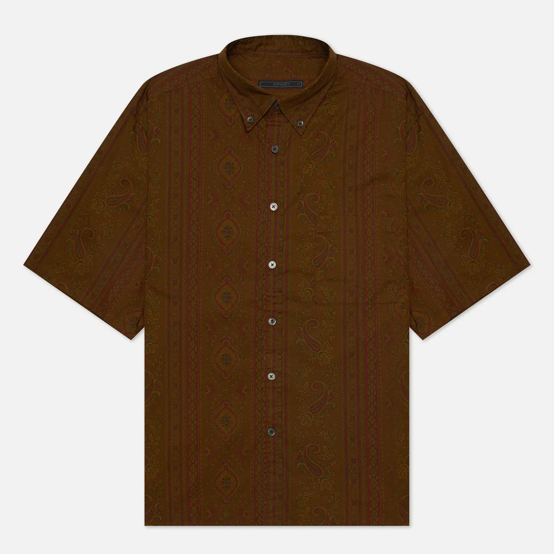 SOPHNET. Мужская рубашка Paisley Baggy B.D.