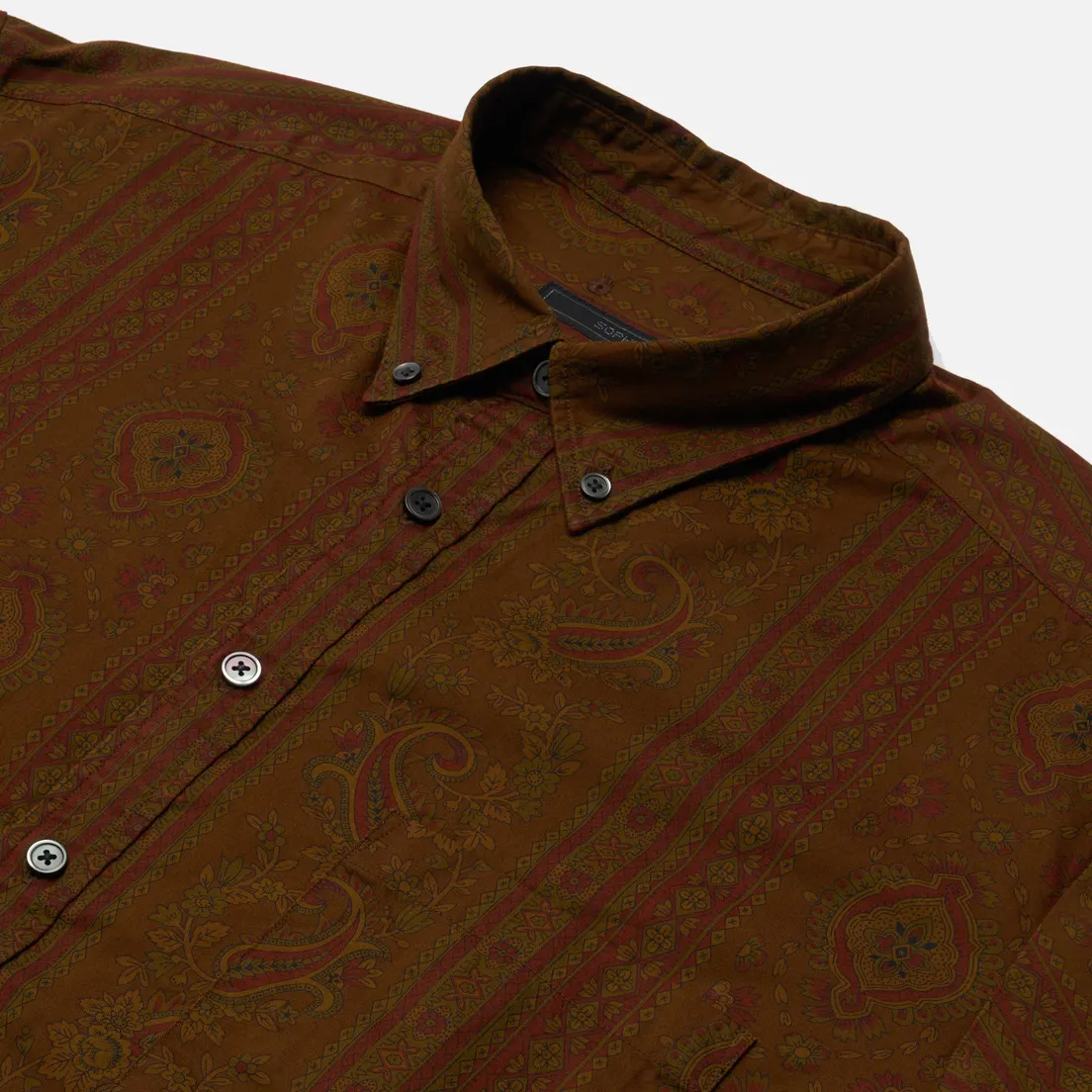 SOPHNET. Мужская рубашка Paisley Baggy B.D.