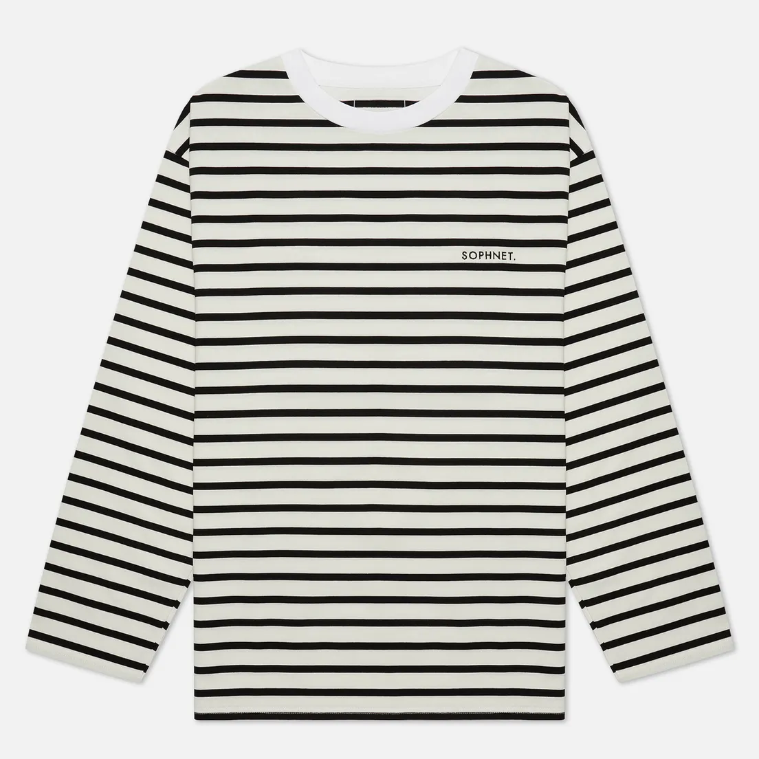 SOPHNET. Мужской лонгслив Baggy Border Crew Neck