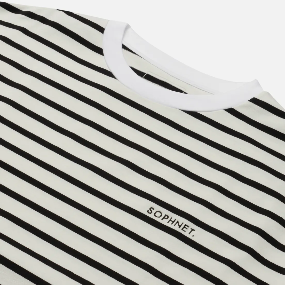 SOPHNET. Мужской лонгслив Baggy Border Crew Neck