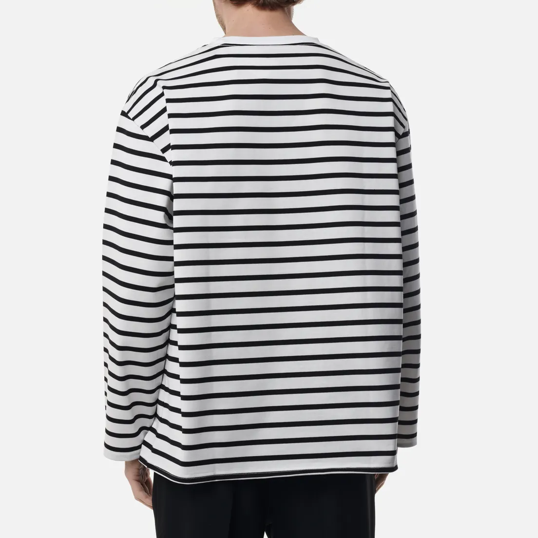 SOPHNET. Мужской лонгслив Baggy Border Crew Neck
