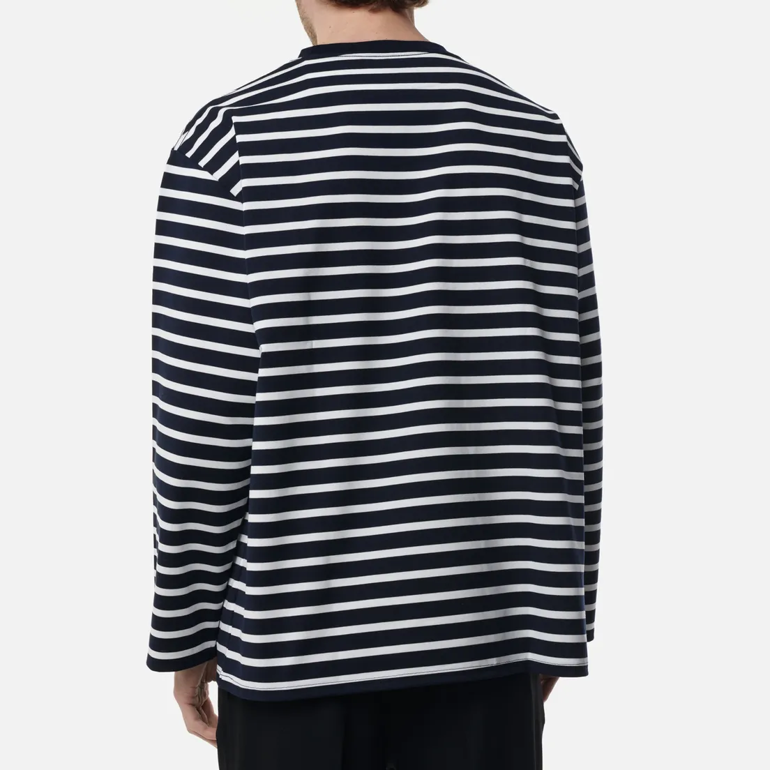 SOPHNET. Мужской лонгслив Baggy Border Crew Neck