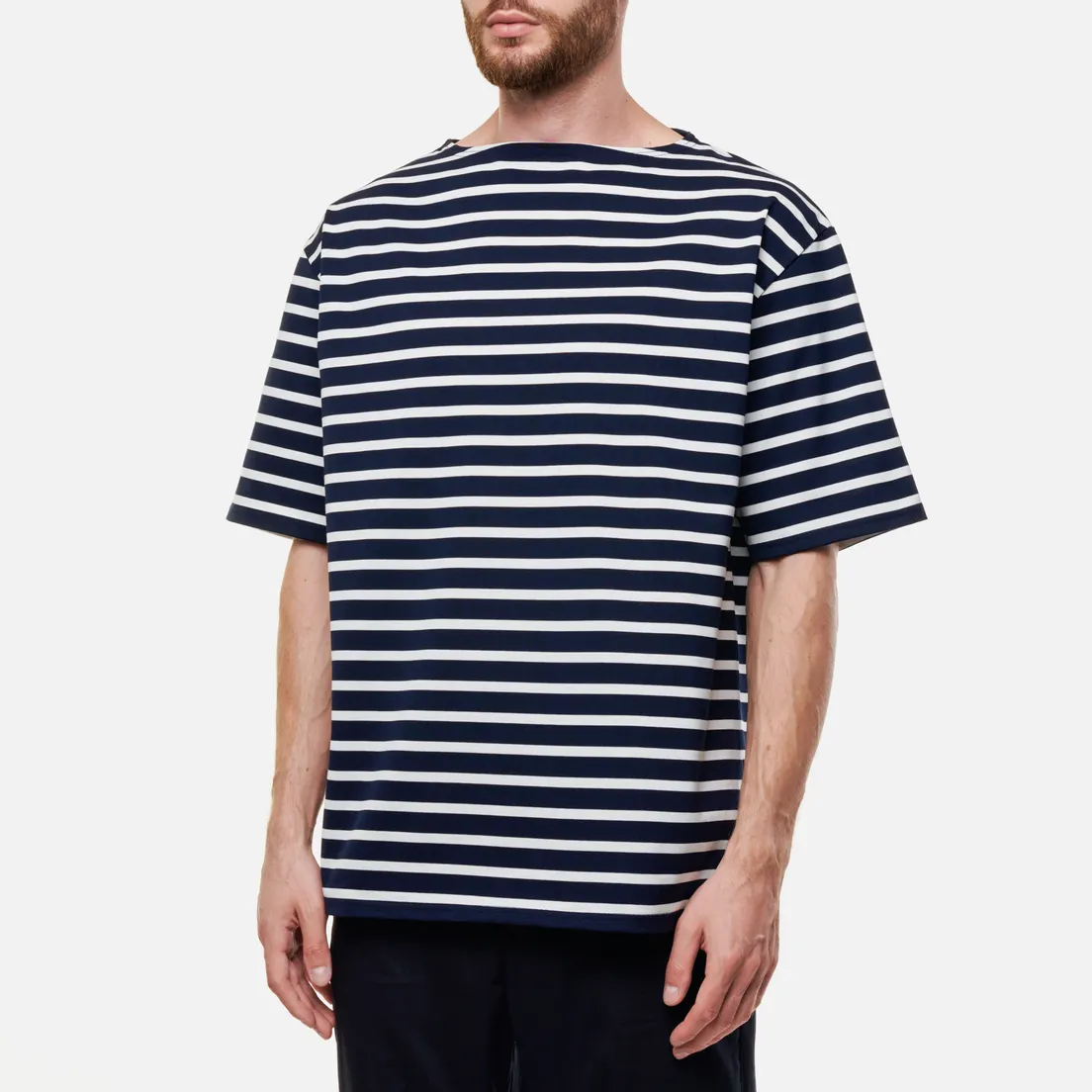 SOPHNET. Мужская футболка Big Half Sleeve Boat Neck