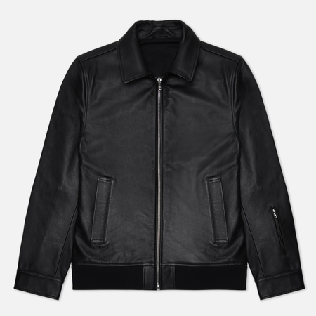 Мужская демисезонная куртка SOPHNET. Leather Zip, цвет чёрный, размер L