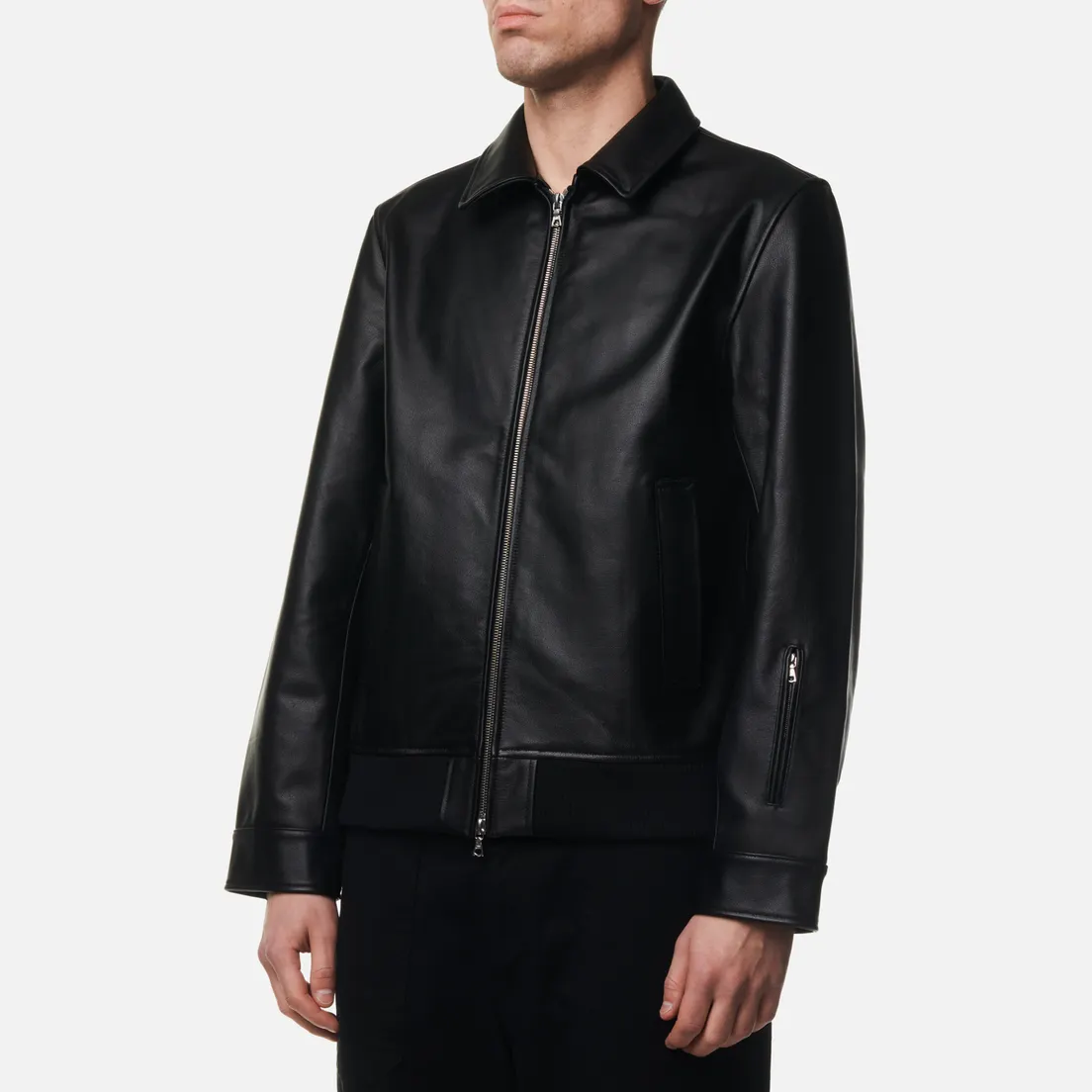 SOPHNET. Мужская демисезонная куртка Leather Zip