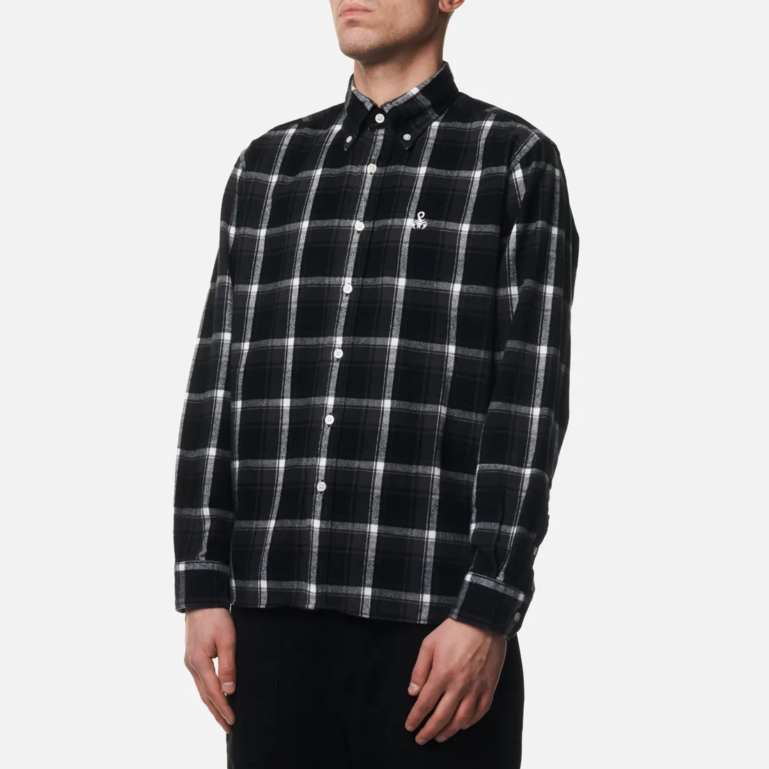 SOPHNET. Мужская рубашка Flannel Check Scorpion Big B.D.
