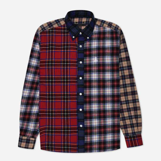 SOPHNET. Flannel Check Scorpion Big B.D. sophnet vertical paneled big