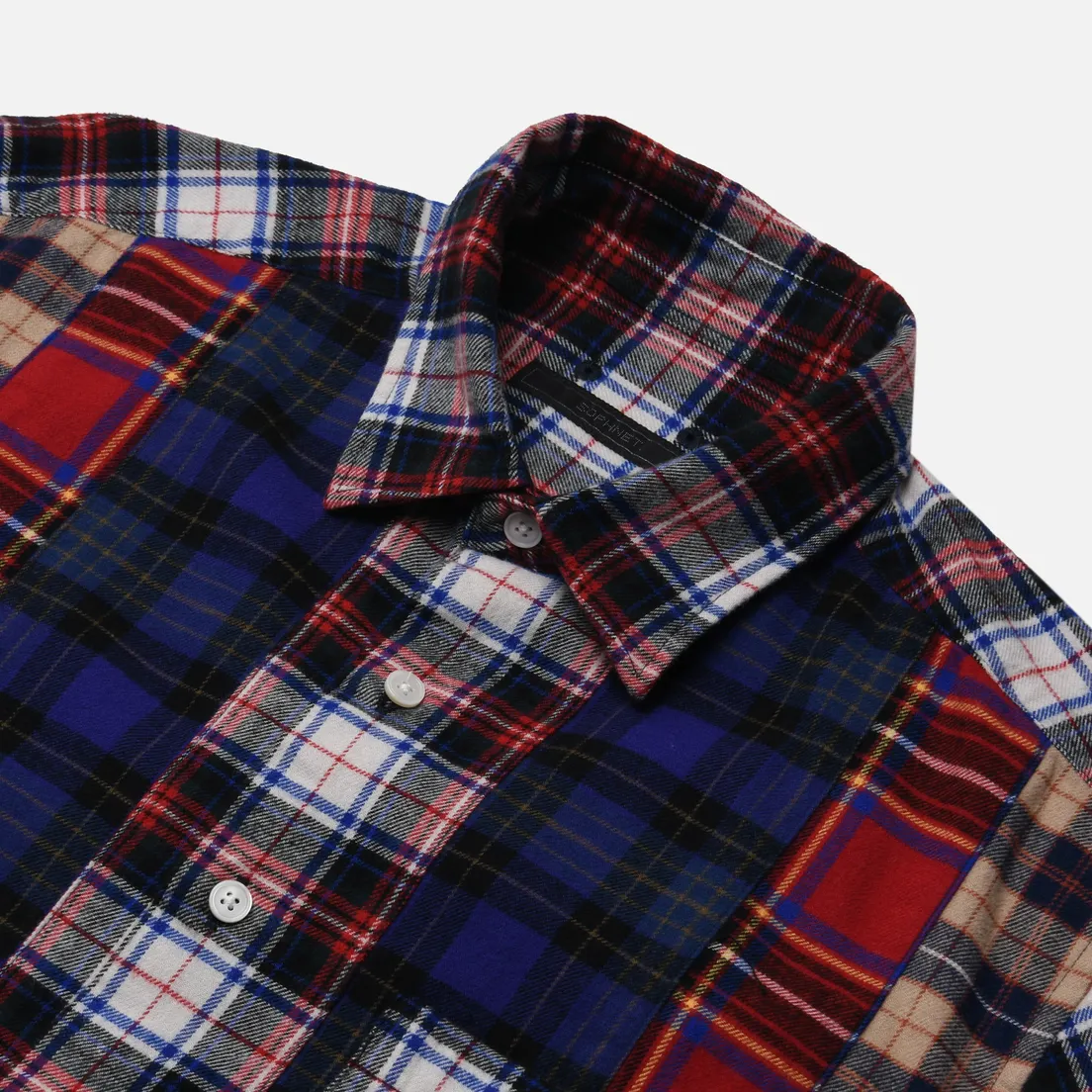 SOPHNET. Мужская рубашка Vertical Paneled Regular Collar Big