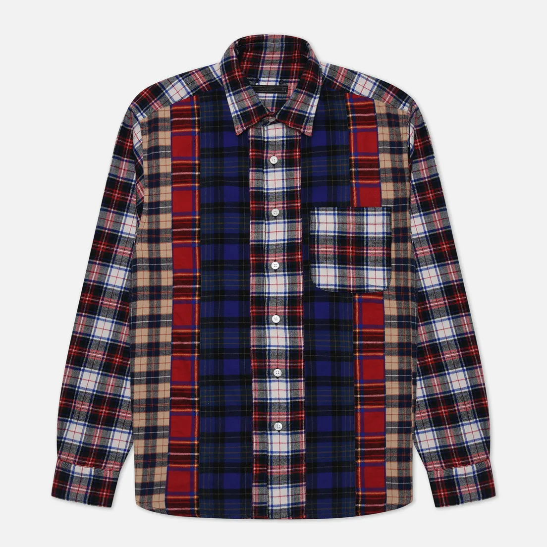 SOPHNET. Мужская рубашка Vertical Paneled Regular Collar Big