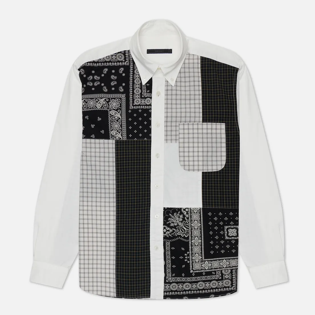 SOPHNET. Мужская рубашка Patch Work Big B.D.