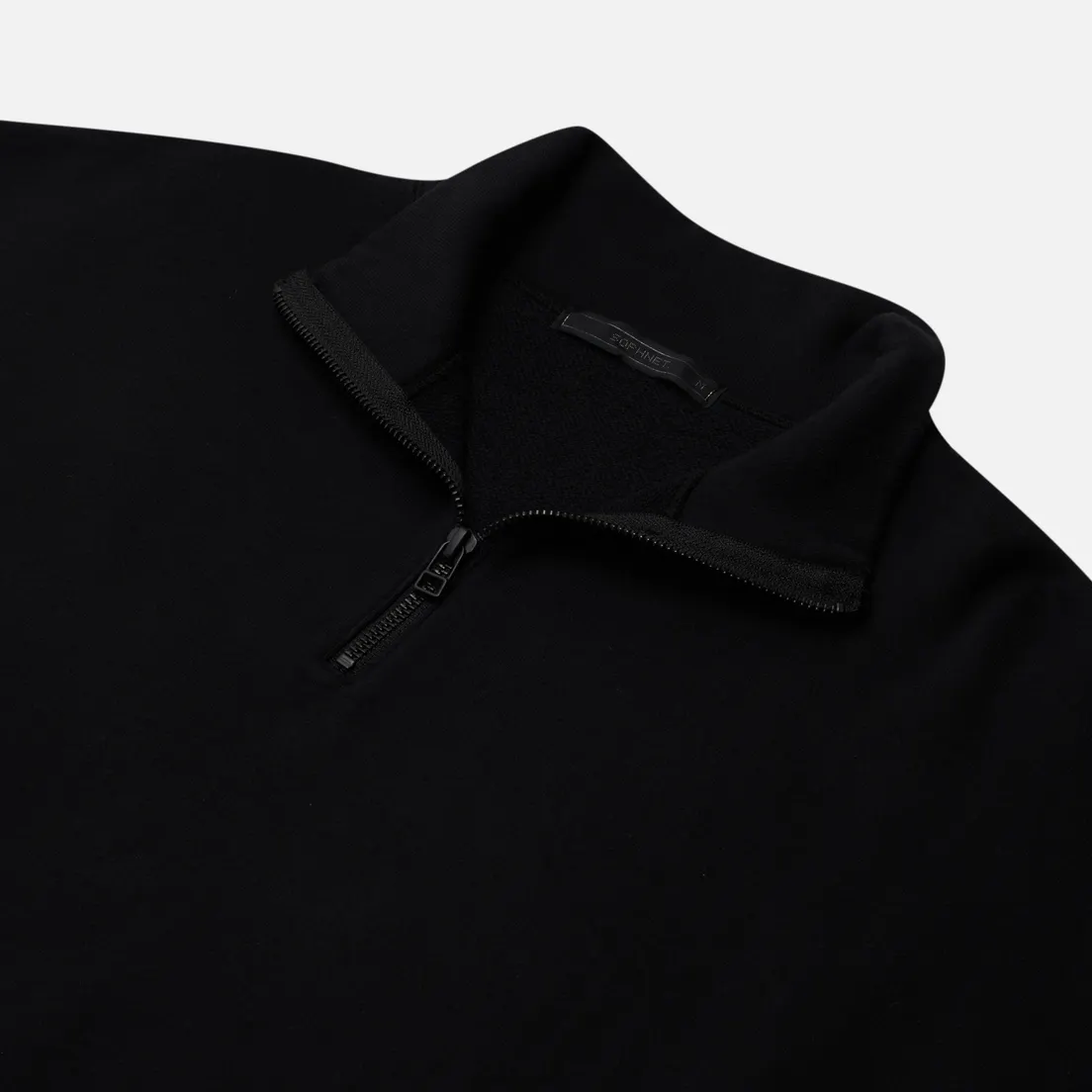 SOPHNET. Мужская толстовка Albini Cotton Cashmere Half-Zip Super Baggy