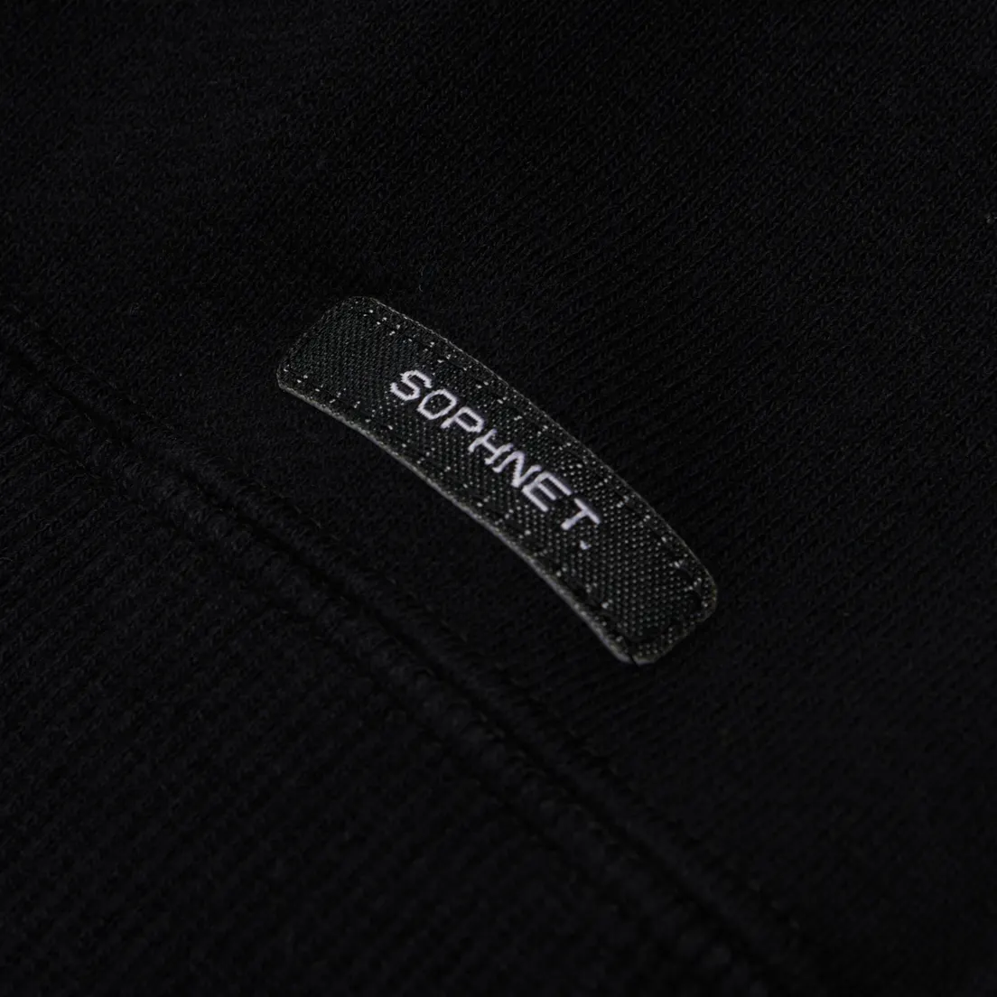 SOPHNET. Мужская толстовка Albini Cotton Cashmere Half-Zip Super Baggy