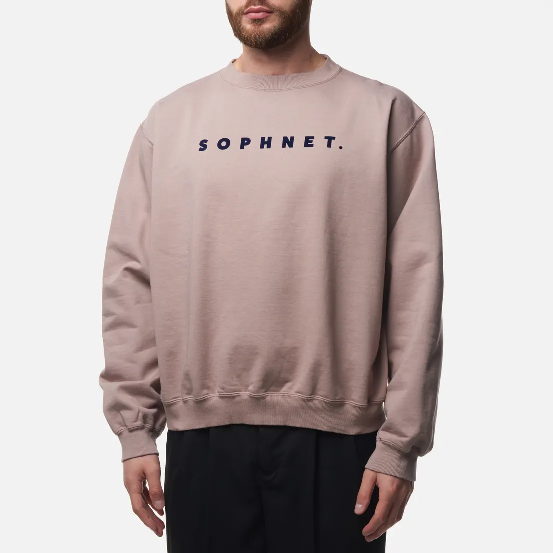 SOPHNET. Мужская толстовка Classic Logo Big Crew Neck