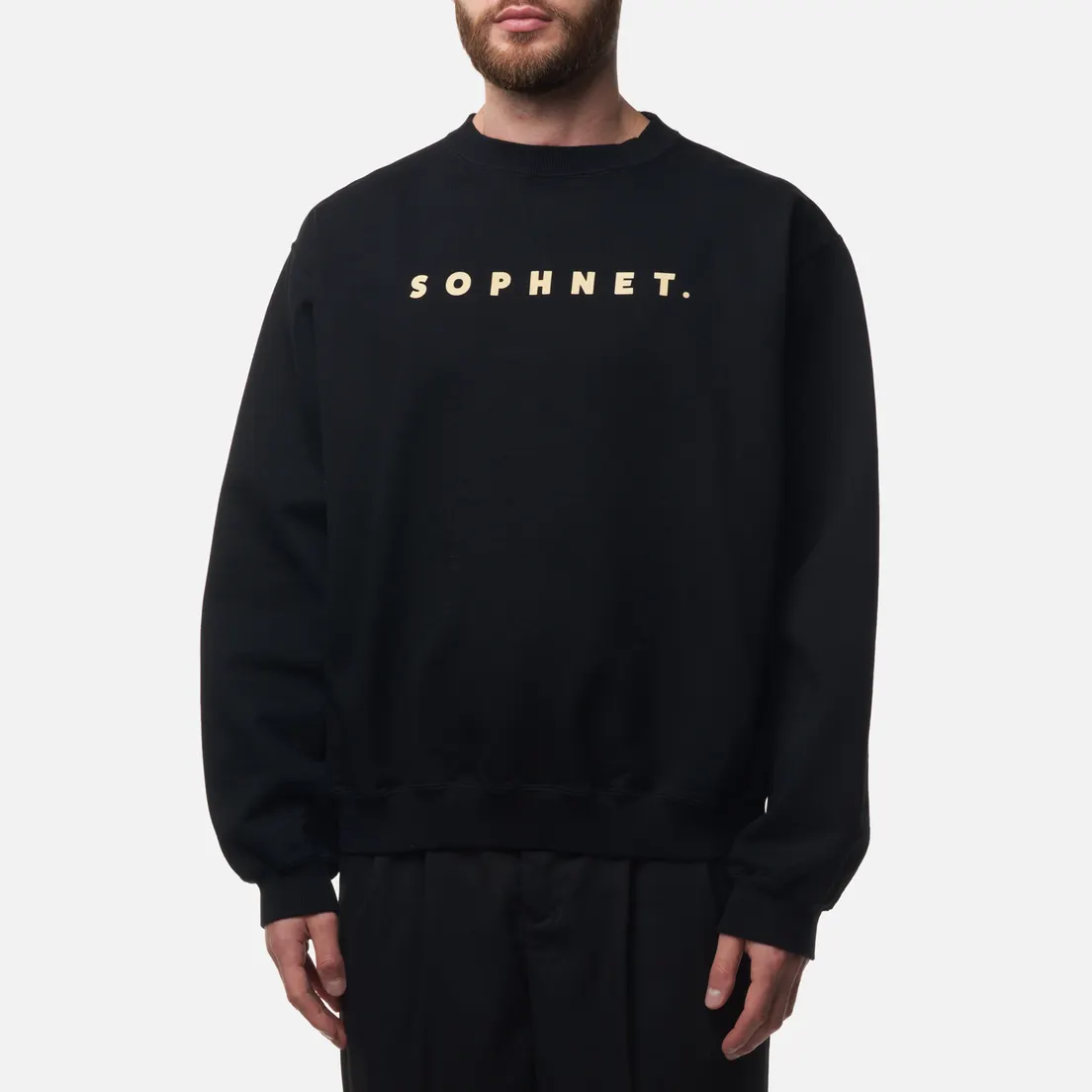 SOPHNET. Мужская толстовка Classic Logo Big Crew Neck
