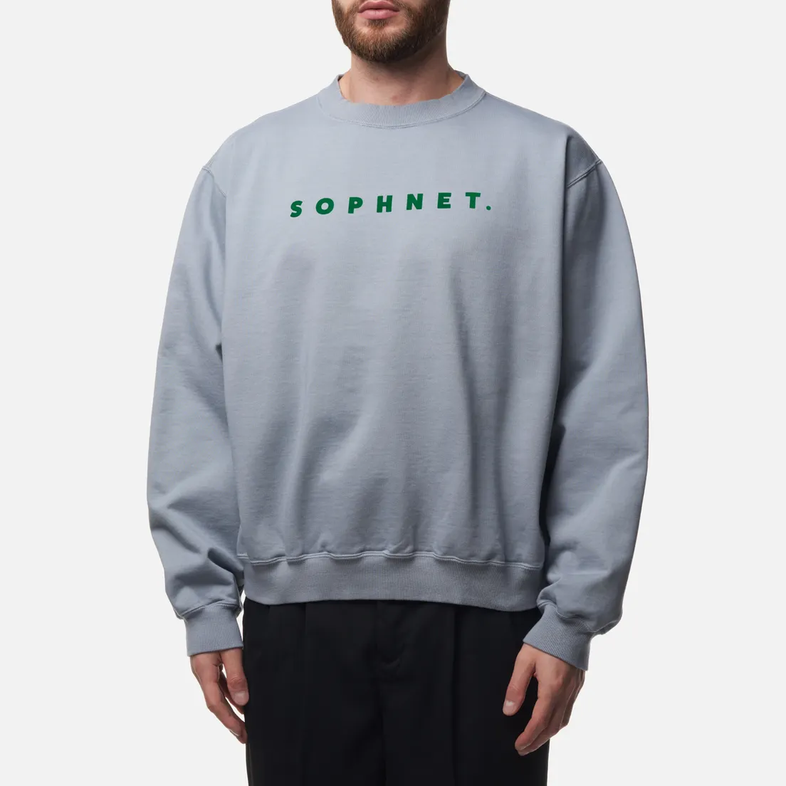SOPHNET. Мужская толстовка Classic Logo Big Crew Neck