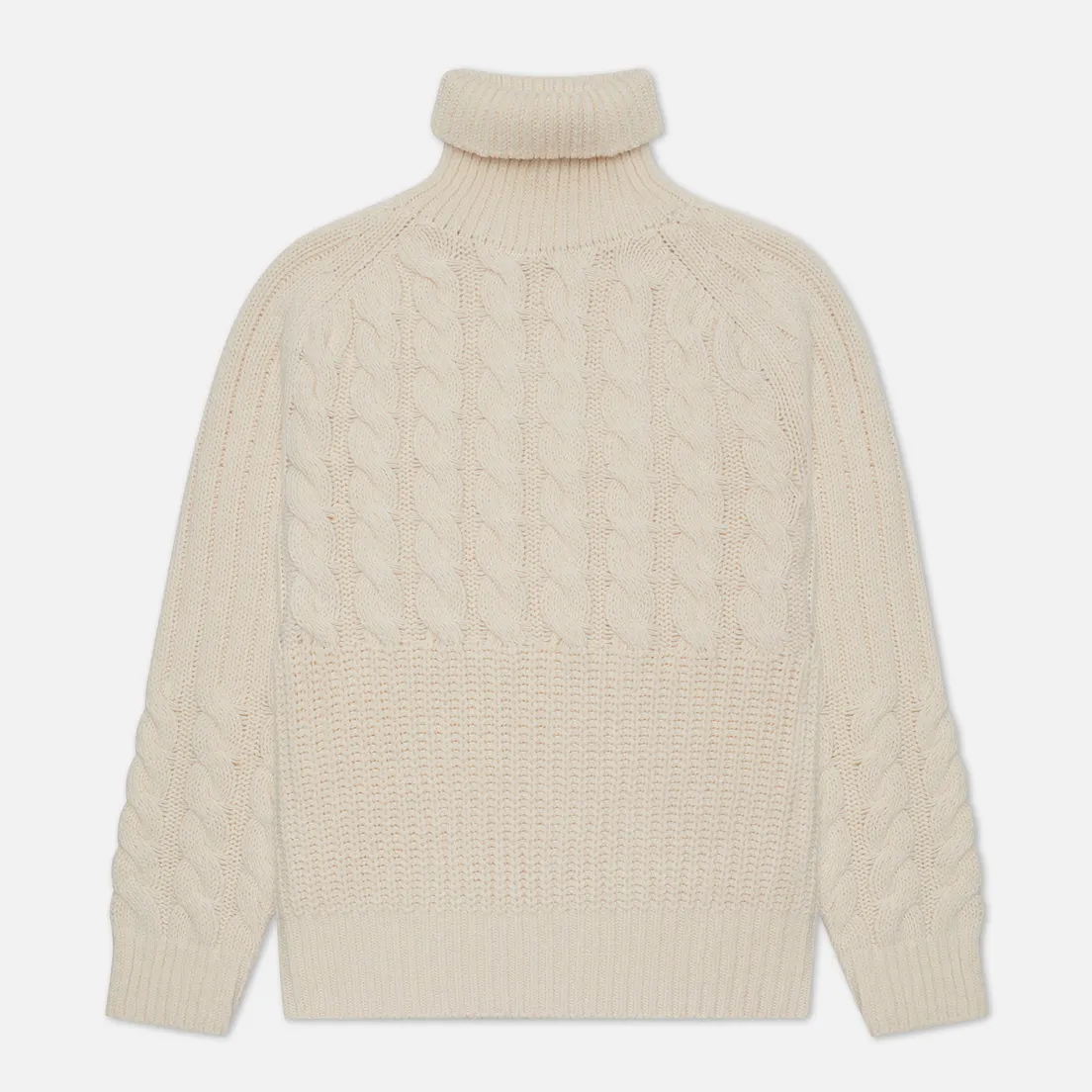 SOPHNET. Мужской свитер Cable Mix Turtle Neck