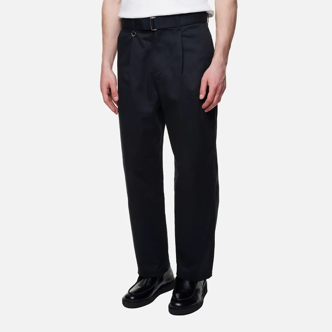 SOPHNET. Мужские брюки Stretch Chino Belted Tuck Hem Code Tapered