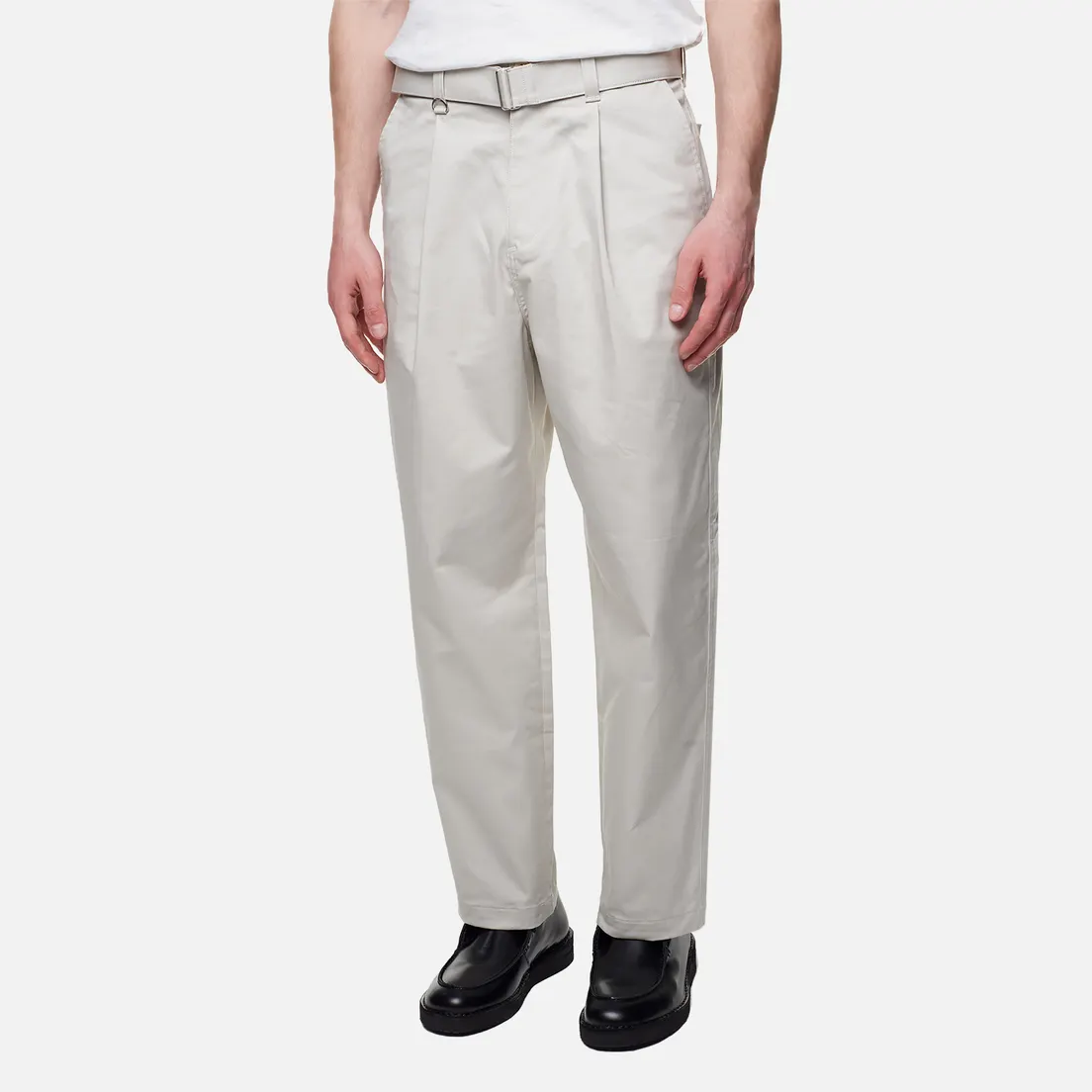 SOPHNET. Мужские брюки Stretch Chino Belted Tuck Hem Code Tapered