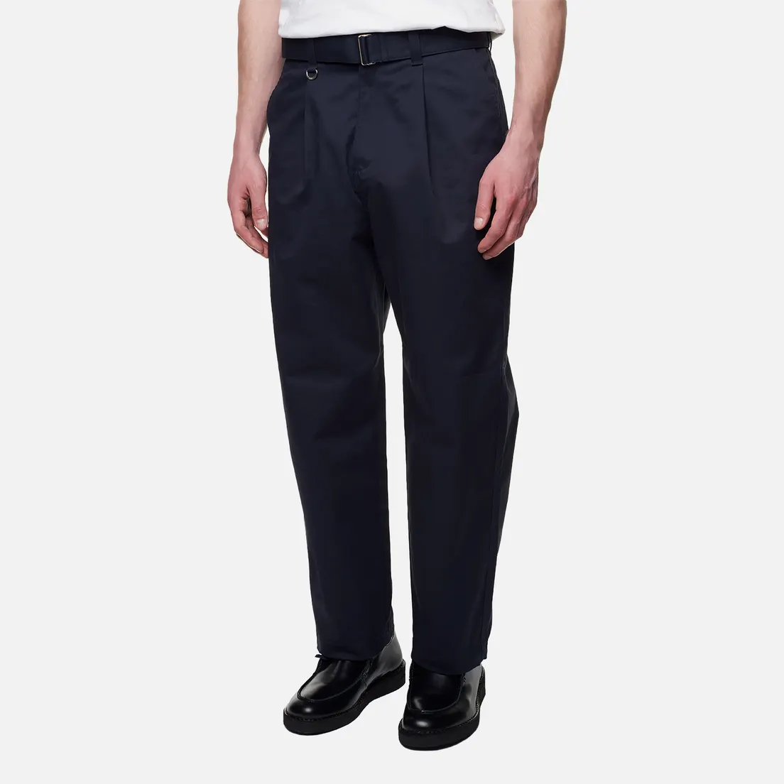 SOPHNET. Мужские брюки Stretch Chino Belted Tuck Hem Code Tapered