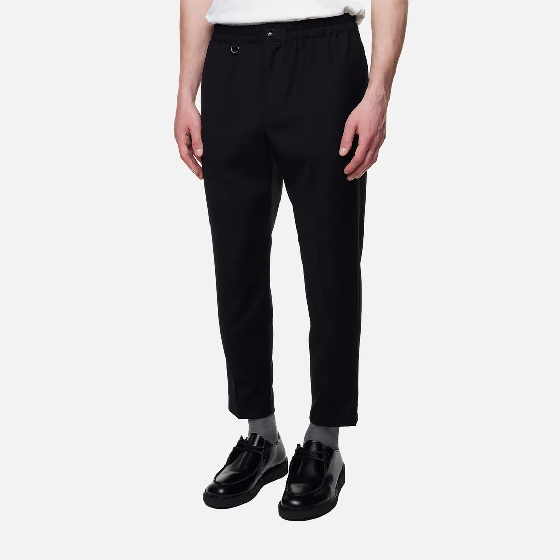 SOPHNET. Мужские брюки Super Black Wool Tapered Easy