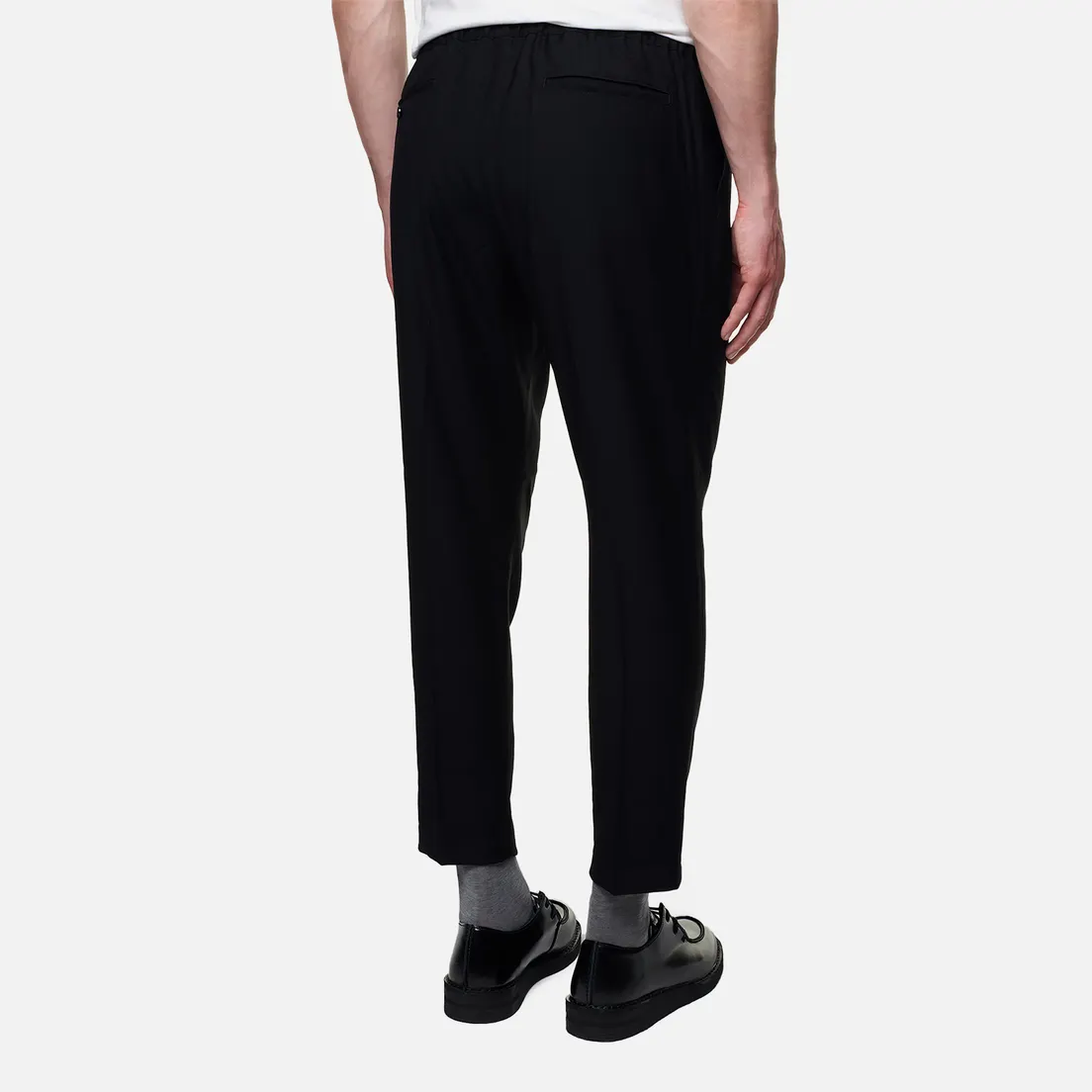 SOPHNET. Мужские брюки Super Black Wool Tapered Easy