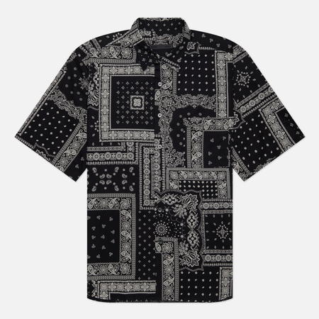 фото Мужская рубашка sophnet. pattern baggy, цвет чёрный, размер s